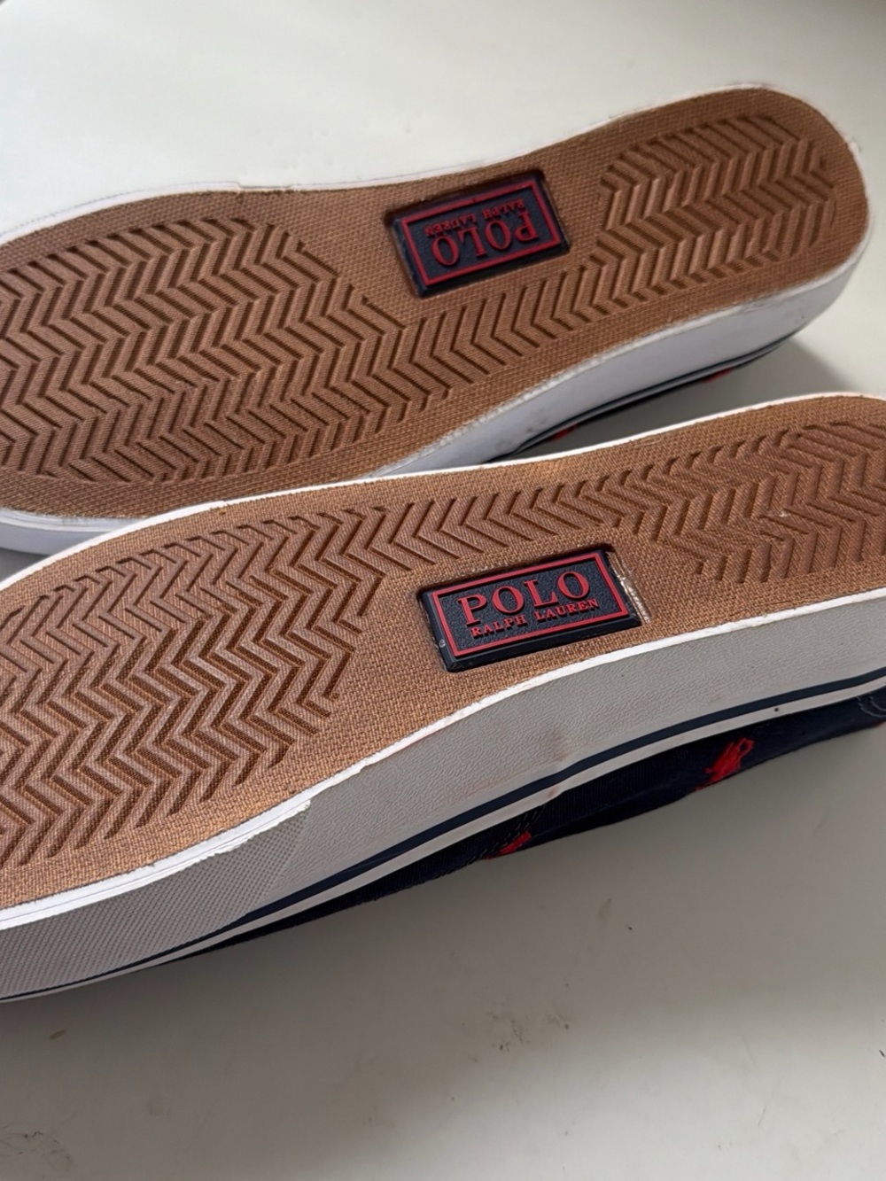 Mens Navy Ralph Lauren Polo Casual Sneakers sz 10 - Picture 3 of 3